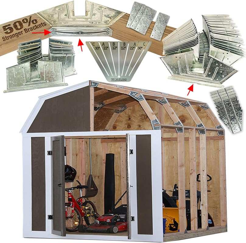 EZBUILDER 50 Structurally Stronger Truss Design Shed Kit: 6