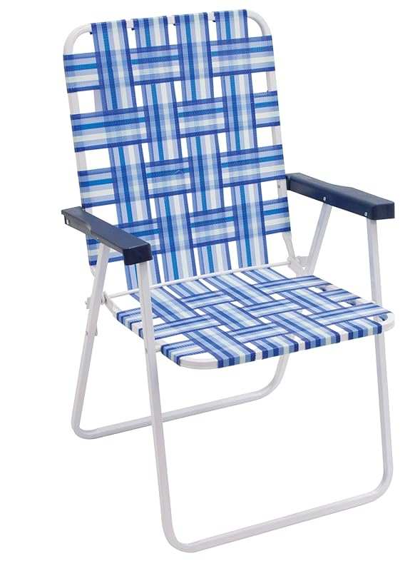 Rio Brands Extended Height Folding Web Lawn Chair with Comfortable Sea