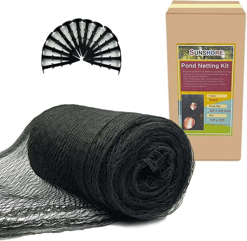 Pond Netting Kit 15'x20': Heavy Duty Pool & Pond Cover Mesh for Leaves