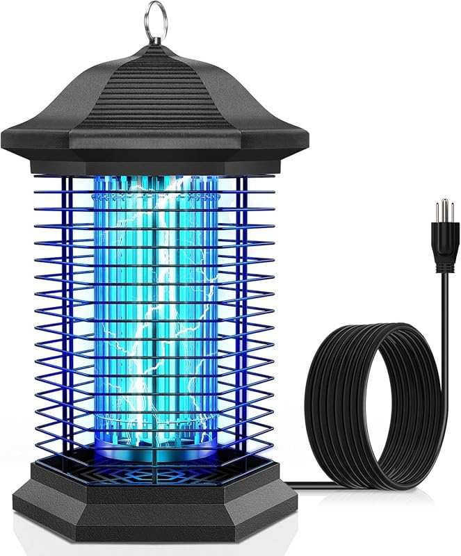 18W Outdoor Indoor Bug Zapper with 4400V Grid - 1/2 Acre Coverage Inse