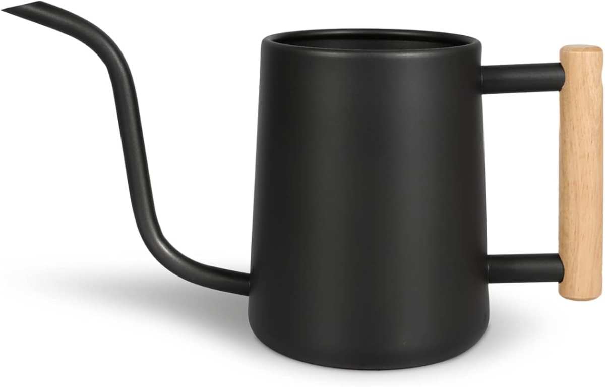 35 oz Black Metal Stainless Steel Watering Can with Long Spout for Ind