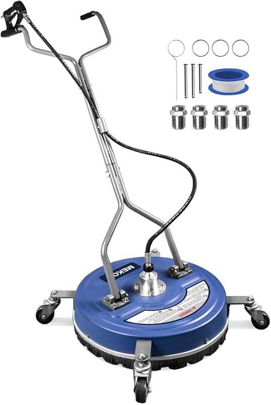 MEKOH 20'' Pressure Washer Surface Cleaner Attachment with Wheels for 