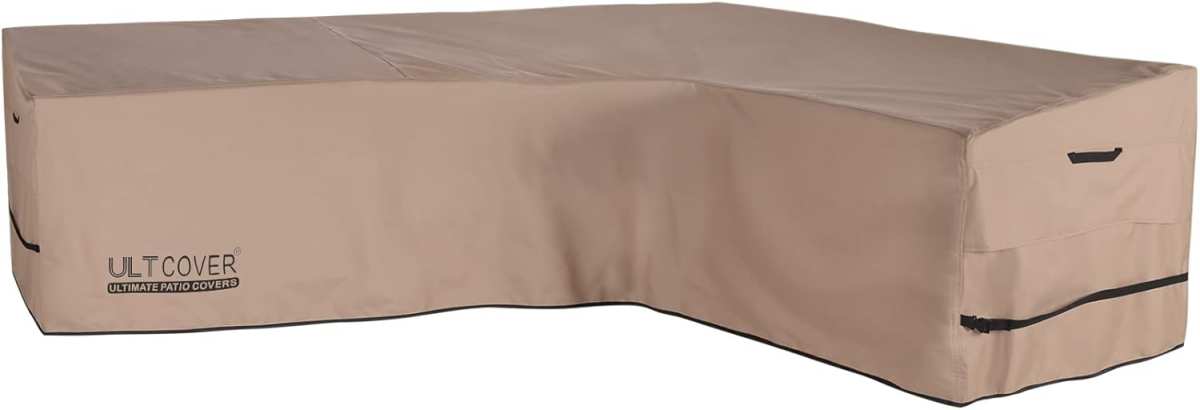 ULTCOVER Waterproof L-Shaped Patio Sofa Cover for 6-Seater Sectional –