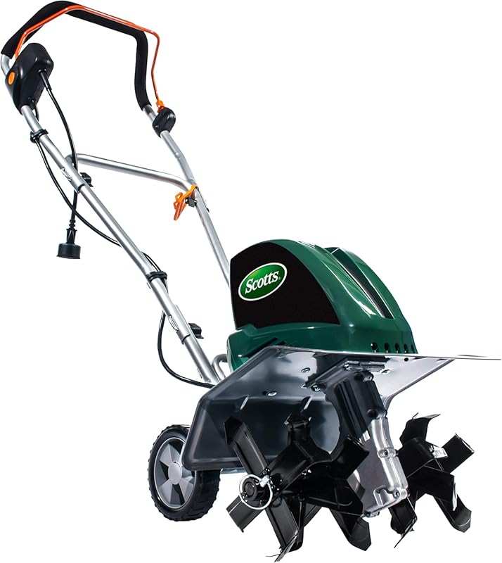Scotts 16-Inch 13.5-Amp Electric Garden Tiller for Lawn Preparation an