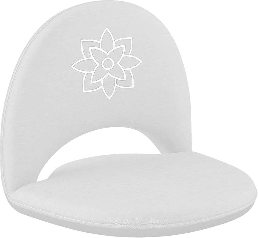 Mindful Modern Meditation Chair: Adjustable Padded Floor Seat with Bac