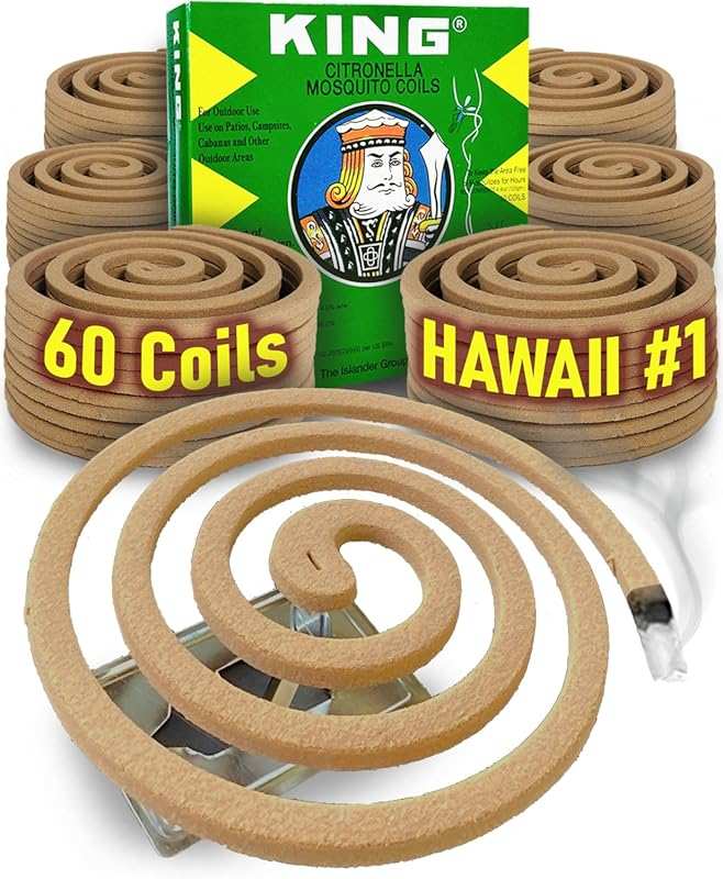 KING Mosquito Coils: Trusted Hawaii Citronella Protection, 60 Coils fo