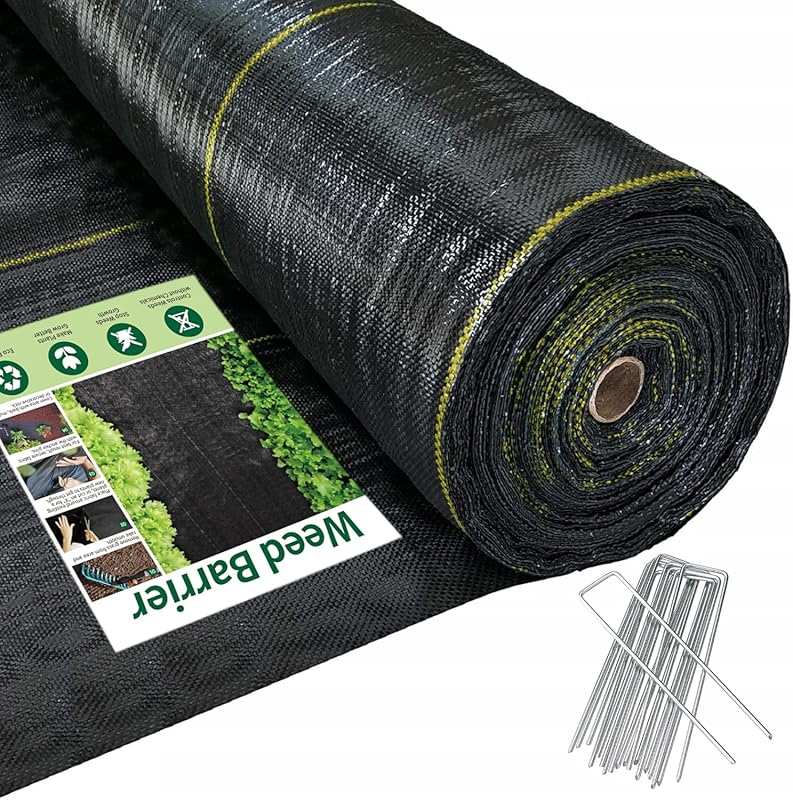 6ft x 300ft Black 3.5oz Premium Weed Barrier Landscape Fabric, Heavy D