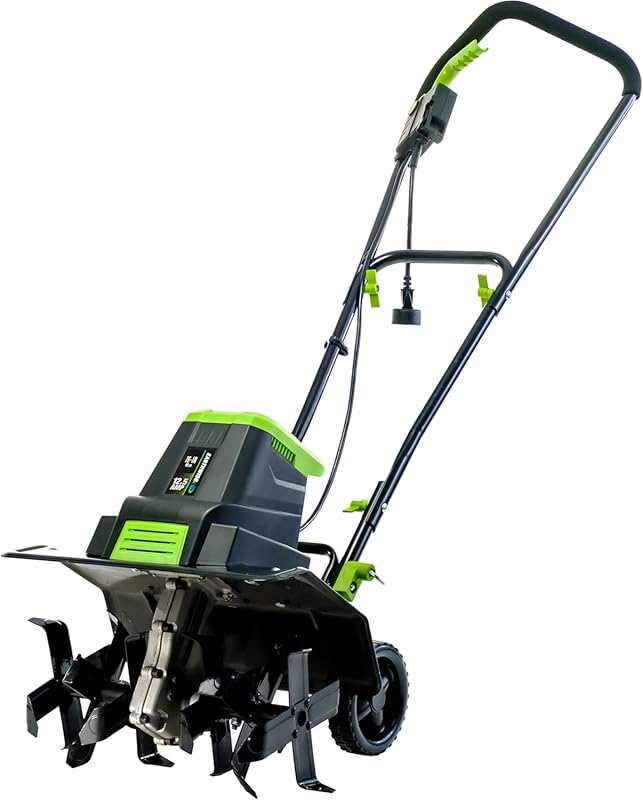 Earthwise 16-Inch 12.5-Amp Corded Electric Garden Tiller, Black