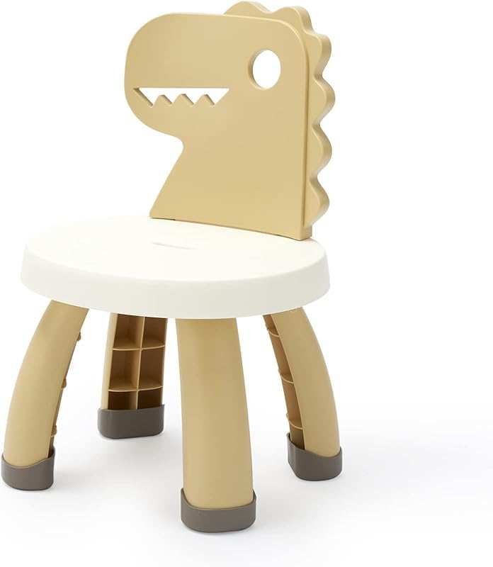 Yellow Toddler Dino Chair: Sturdy, Lightweight Activity Chair for Ages