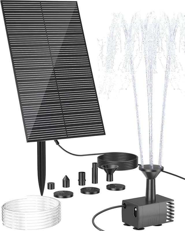 Biling Solar Water Fountain Pump for Outdoor Ponds, Bird Baths, and Ga