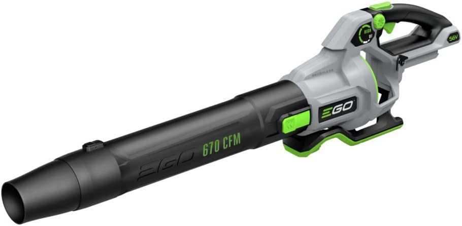 EGO Power+ Cordless Electric Leaf Blower, 670 CFM - Battery & Charger 