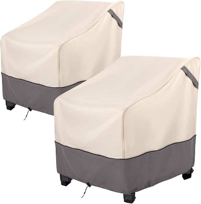 Waterproof Patio Chair Covers 2-Pack, Heavy Duty 600D Oxford Deep Seat