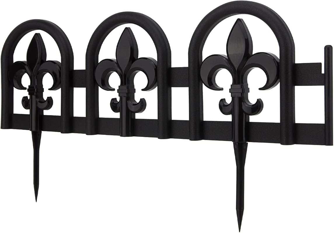 Evelyne Black Garden Border Plastic Edging – Metal-Free Wrought Iron L
