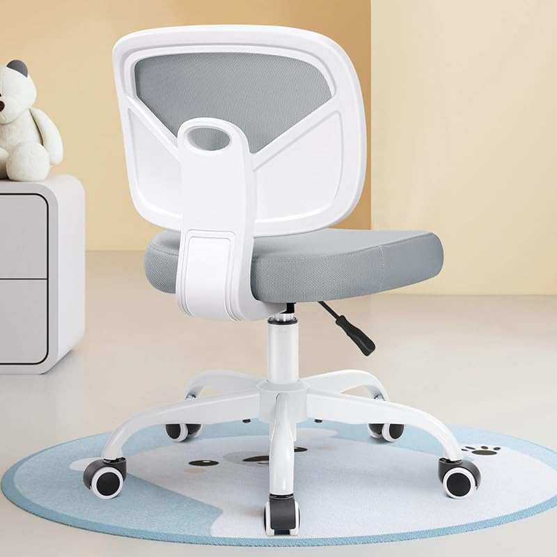 Primy Gray Swivel Mesh Kids Desk Chair, Height Adjustable Study Chair 