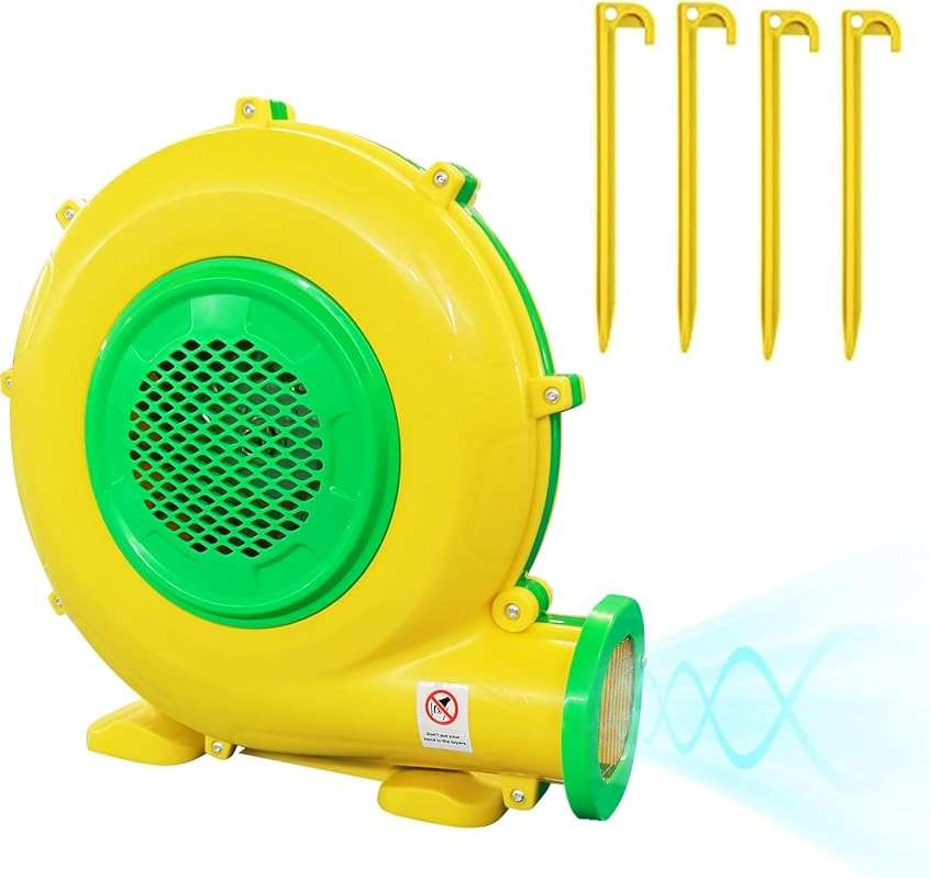 950W 1.25HP Corded Air Blower Pump Fan for Inflatables, Bouncy Castles