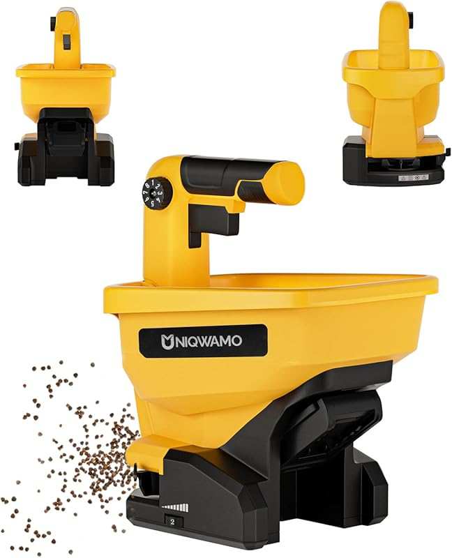 Handheld Power Spreader for Dewalt 20V/60V Batteries: Grass Seed, Rock