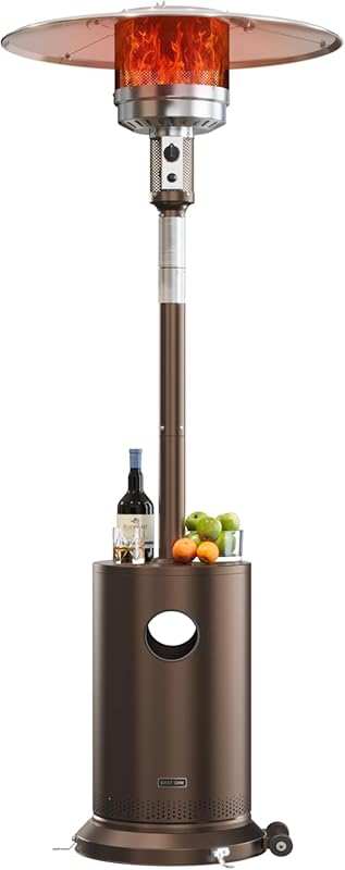 EAST OAK 50,000 BTU Outdoor Patio Heater with Round Table, Double-Laye