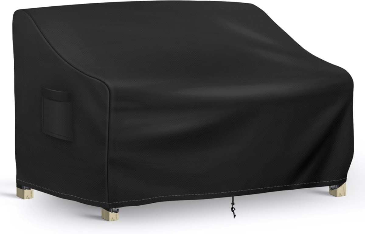 Waterproof Patio Loveseat Cover 54W x 37D x 35H with Air Vent & Handle