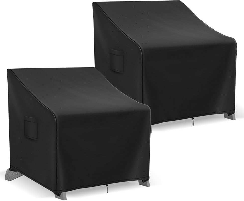 Waterproof Adirondack Chair Covers 2-Pack, Fits Up to 32W x 37D x 36H,