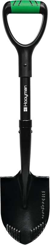 Heavy Duty Carbon Steel Mini Digging Shovel with Ergonomic H-Grip & Se