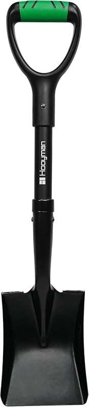 Hooyman Mini Transfer Shovel with Carbon Steel & Ergonomic H-Grip for 