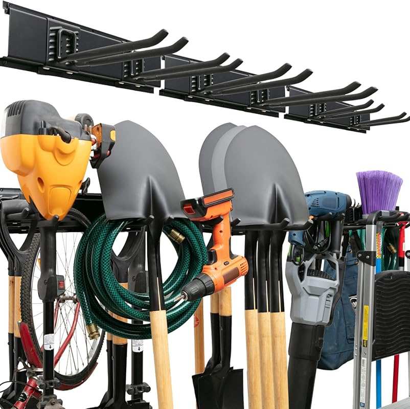 TIDYME 48-inch Garage Tool Organizer Wall Mount - Sturdy Storage Rack 