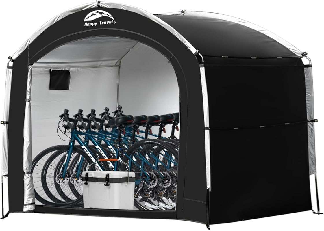 Happy Travel Bike Storage Shed Tent, 210D Oxford PU4000 Waterproof for
