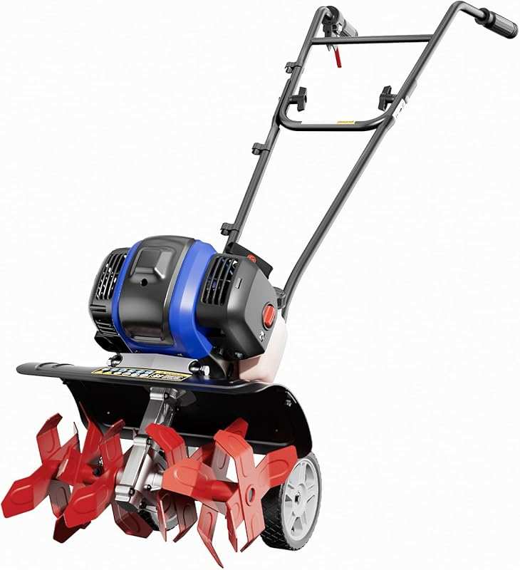 Wild Badger 53cc Mini Cultivator with Liftable Booster Rod for Lawn & 