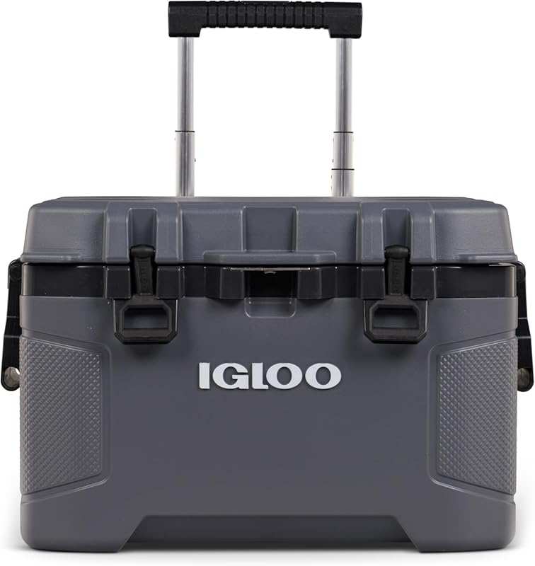 Igloo Trailmate 52Qt Wheeled Cooler: Insulated hard shell ice chest, d