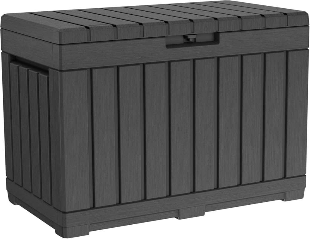 Keter Kentwood 50 Gallon Resin Deck Box: Weather-Resistant Outdoor Sto