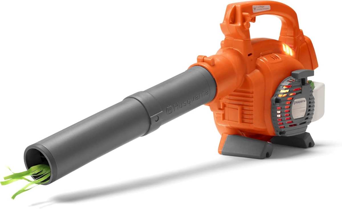 Husqvarna 125B Toy Leaf Blower: Light-Up Engine, Makes Realistic Sound