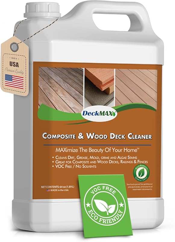 Concentrated Deck Cleaner for Wood & Composite Surfaces, Recommended by Contractors & Manufacturers