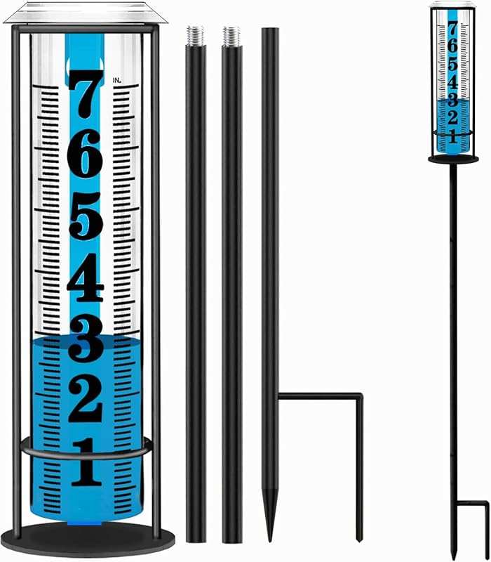 Upgraded Accurate Outdoor Rain Gauge - Thickened Transparent Plastic M