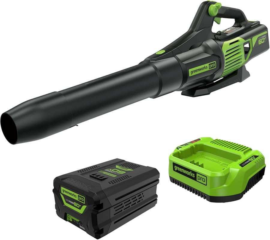Greenworks 60V Cordless Leaf Blower: High Power 610 CFM, Lightweight, 