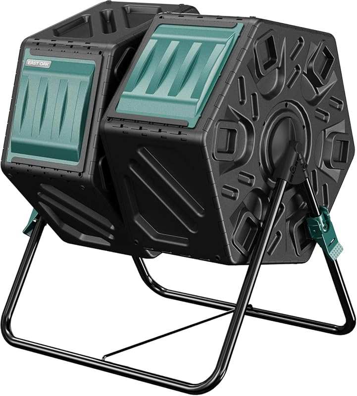 East Oak 37 Gallon Dual Chamber Compost Tumbler
