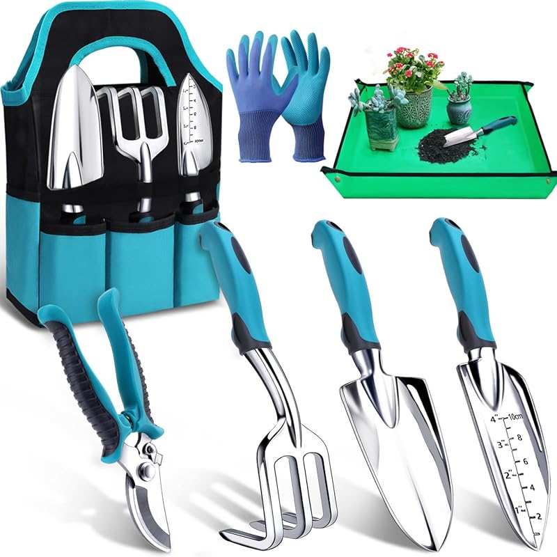 Kynup 7-Piece Garden Tools Set: Rust-Proof Stainless Steel & Aluminum