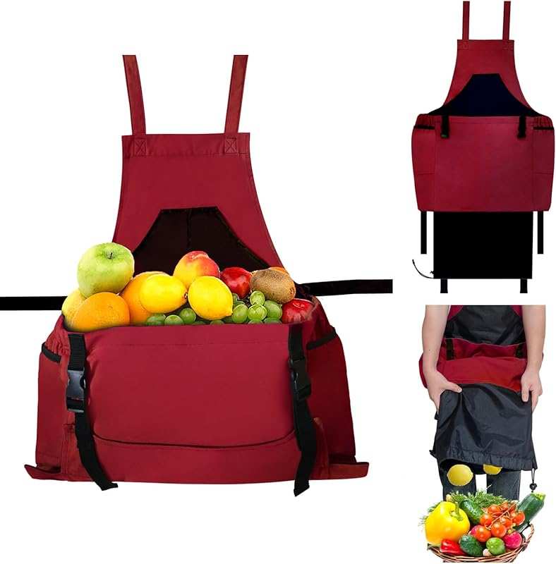 Durable Green Gardening Apron with Pockets for Men and Women, Perfect