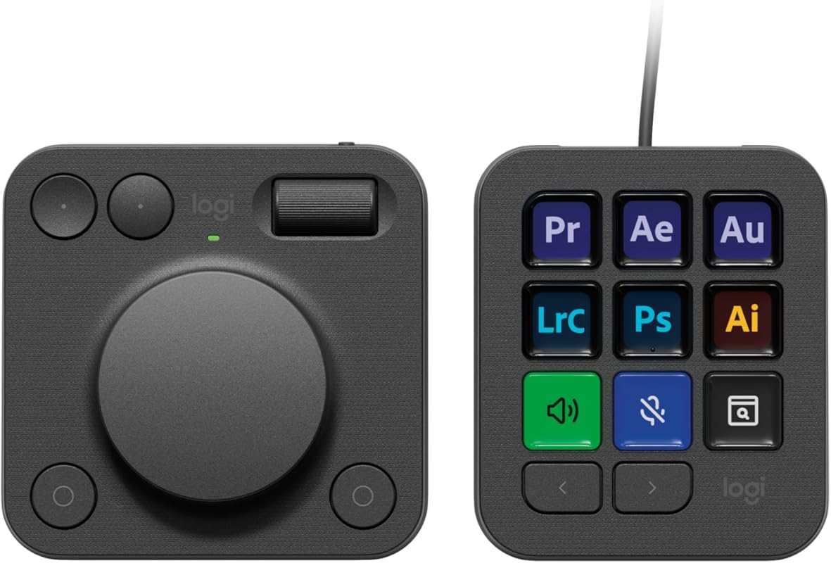 Logitech MX Creative Console with Customizable LCD Keys, Control Dial 