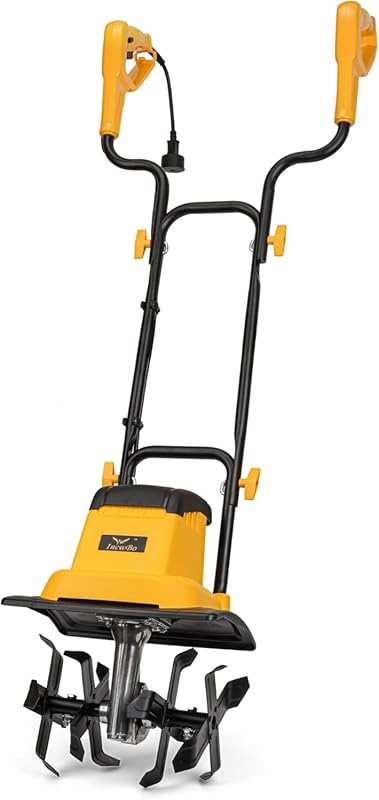 8.5AMP 12Inch Corded Tiller Cultivator with 360RPM and LT-201D Socket 