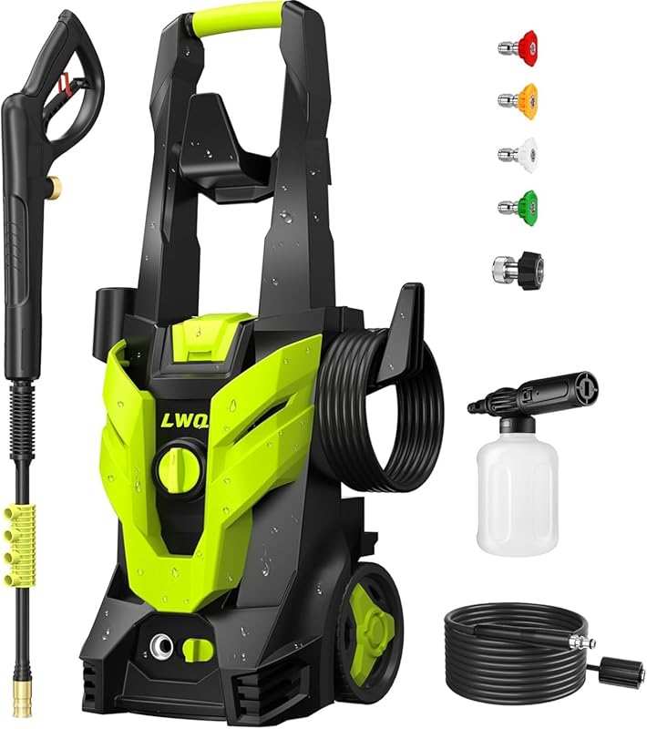 Portable Power Washer 2600 PSI, 1.8 GPM with 4 Quick Connect Nozzles