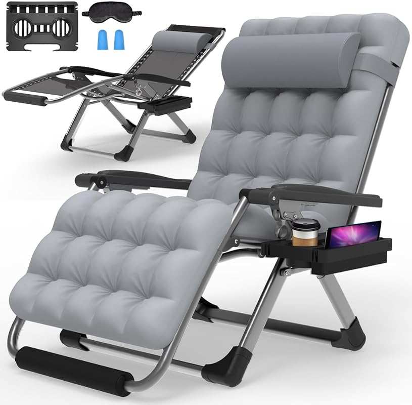 Suteck Oversized XXL Zero Gravity Chair: 500lb Capacity Reclining Pati