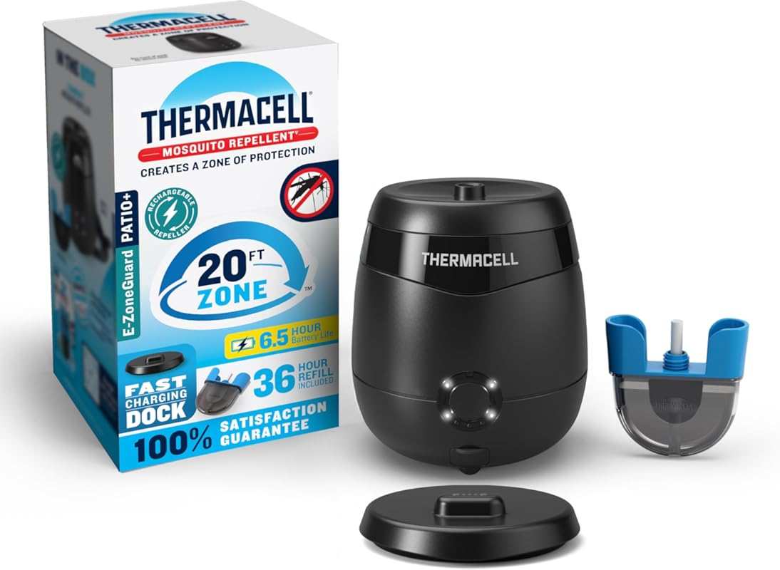 Thermacell E-Series Rechargeable Mosquito Repeller: 20' Zone, Scent-Fr