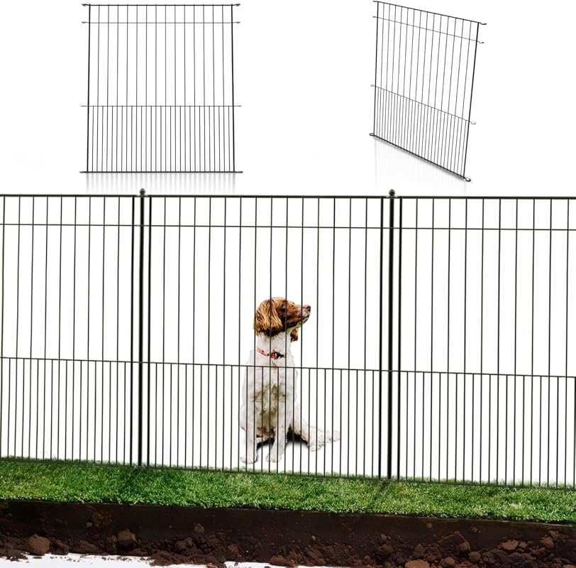 WESLEY'S CORNER Tall Fence Panels - 32”H x 29”L, Heavy Duty No Dig Met