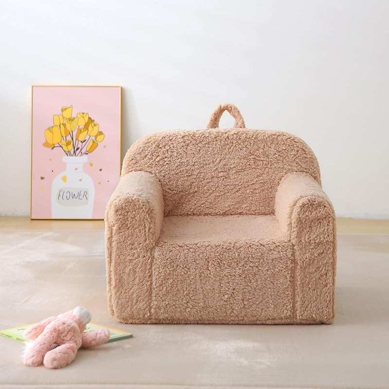 Comfy Toddler Reading Armchair, Portable Baby Chair with Washable Sher