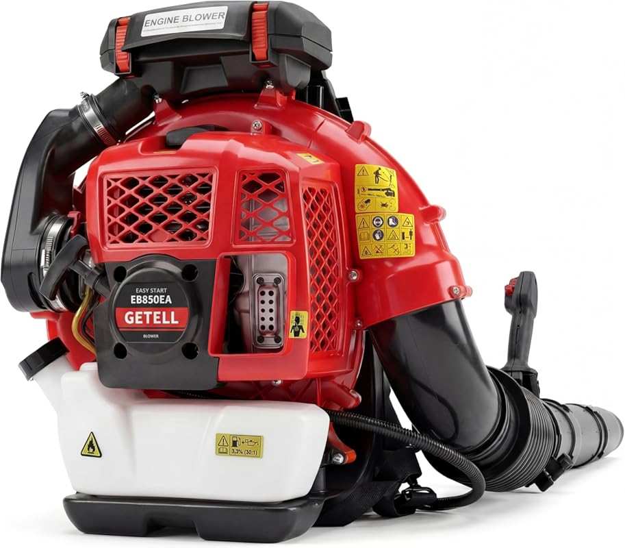 80cc Gas Backpack Leaf Blower: 900CFM 2-Stroke Engine Heavy-Duty Blower