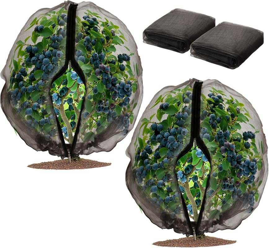 2 Pack Fruit Tree Netting Bags 4'x5': Ultra Fine Mesh Plant Covers wit