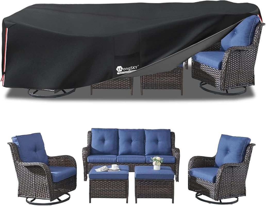 600D Waterproof Heavy Duty Outdoor Patio Furniture Cover for Sectional