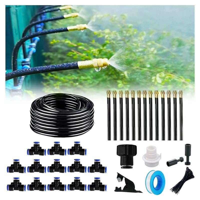 Automatic Drip Irrigation Kit with 360° Bending Copper Nozzle, Quick C