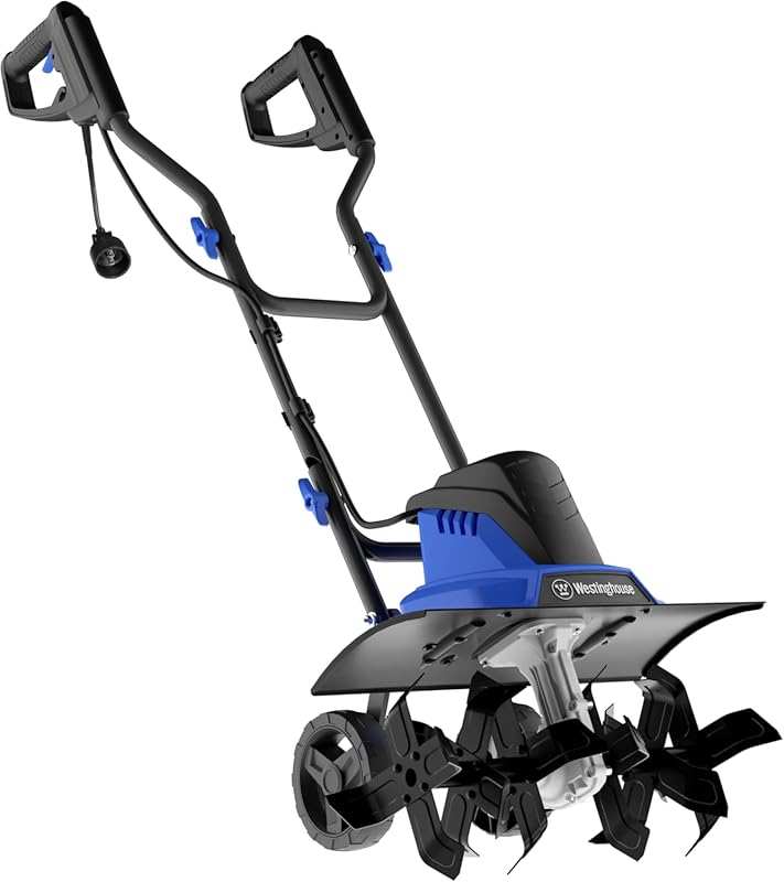 Westinghouse 18-Inch 15-Amp Electric Tiller with 6 Steel Blades for Ga
