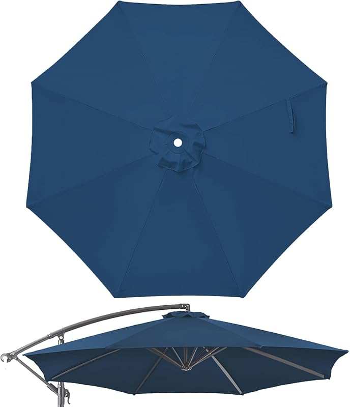10ft 8-Rib Patio Umbrella Replacement Canopy Only for Hanging Offset C